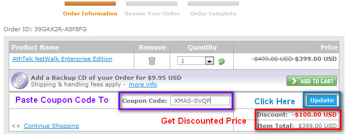 How to use coupon code