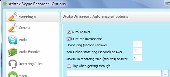 auto record Skype