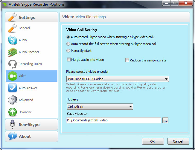 video encoder for Skype Recorder