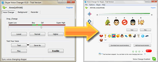Upgrade Skype Voice Changer