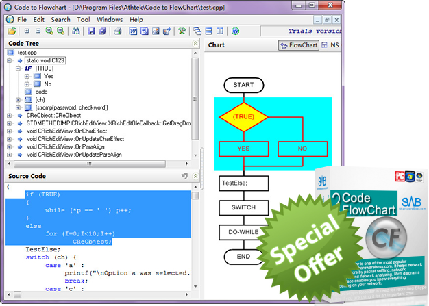 Special Offer for Code to FlowChart