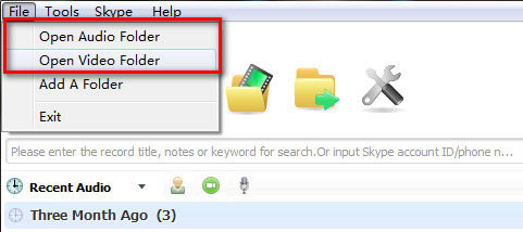 Skype Recorder Saving Path