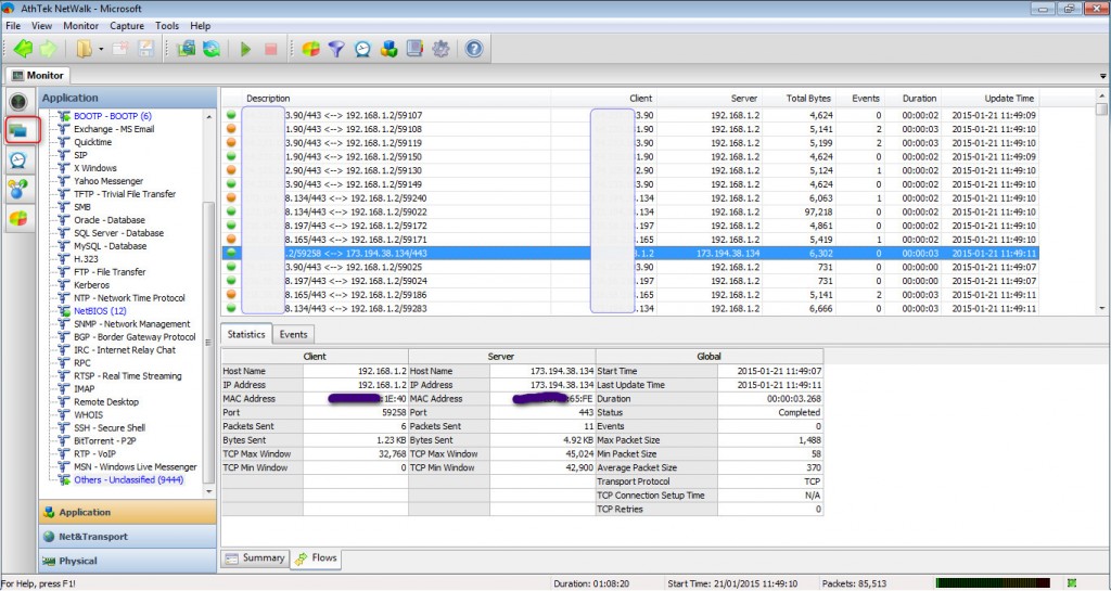 realtime network analysis