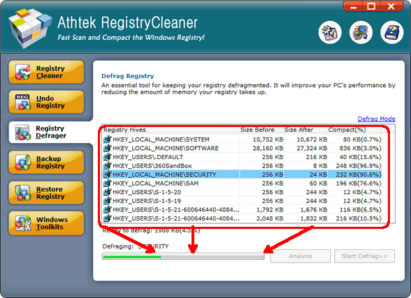 Compact Registry with Win7 Registry Booster