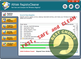 Screenshot of RegistryCleaner