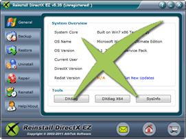 Screenshot of Reinstall DirectX EZ