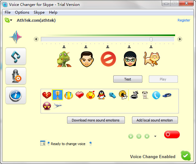 Skype Voice Changer 3.0 screenshot