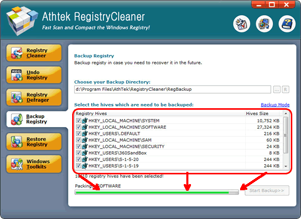 Reg Cleaner Backup