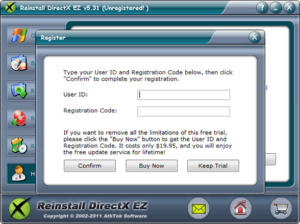 Register Reinstall DirectX EZ
