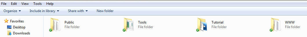 Folders in WebXone